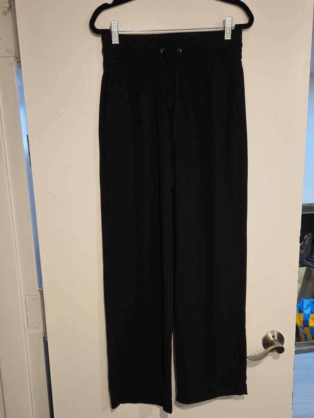 Sanctuary Black Wide Leg Drawstring Lounge Pants
